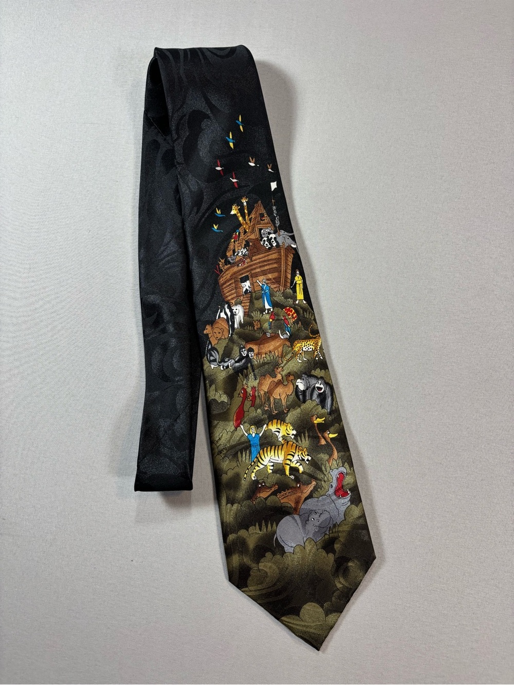 Gospitality Black Noah's Ark Scene Men's Tie